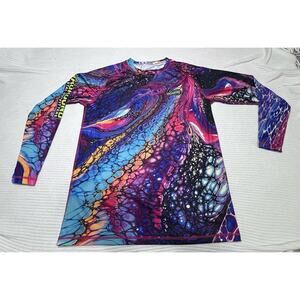 Vagabond Coastal Outfitter’s Men's Fishing Shirt L/S Blue/Purple Galaxy Lg